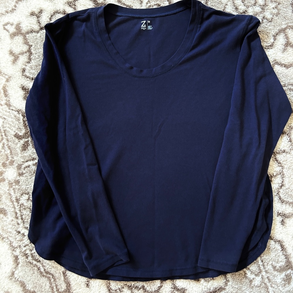 Z by Zella Long Sleeve Top | Navy | Medium